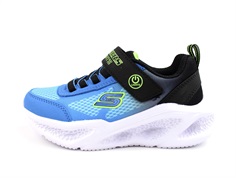 Skechers black/blue meteor lights sneaker with lights